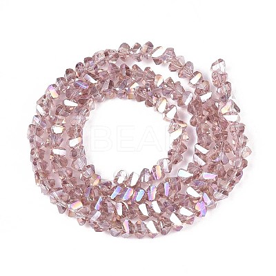 Electroplate Transparent Glass Beads Strands LS-GLAA-N021-4mm-25-1