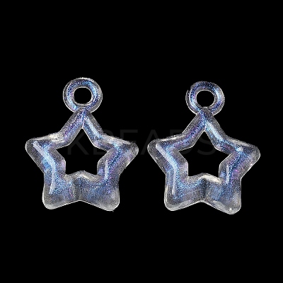 Transparent Acrylic with Glitter Pendants X1-OACR-C016-22-1