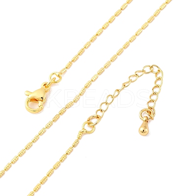 Brass Column Link Chain Necklaces for Women NJEW-D302-05G-1
