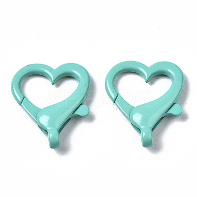 Spray Painted Eco-Friendly Alloy Lobster Claw Clasps PALLOY-YW0001-22-NR-1