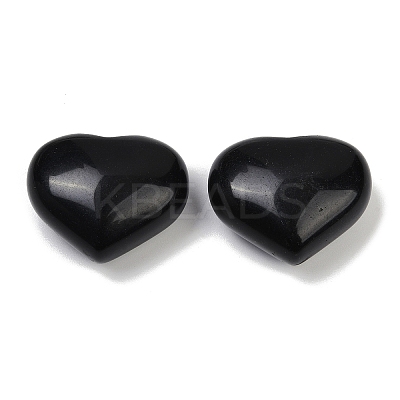 Heart Natural Obsidian Palm Stones G-C186-02I-1