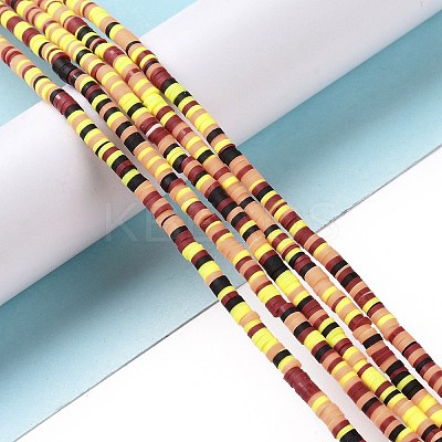 Handmade Polymer Clay Beads Strands CLAY-R089-3mm-015-1