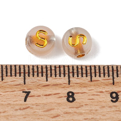 Luminous Transparent Acrylic Beads OACR-P037-01B-S-1