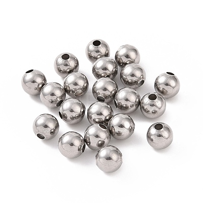Non-Tarnish 304 Stainless Steel Round Beads LS-X-STAS-F285-01P-1