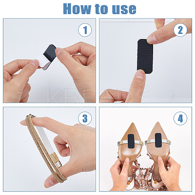 6 Sets 6 Styles Elastic Imitation Leather with Rhinestone Shoelace Bands FIND-FH0009-42-1