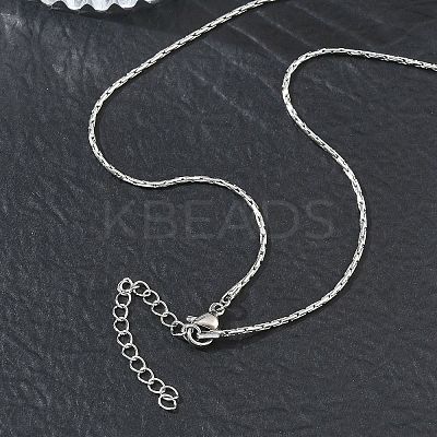 1.2MM 304 Stainless Steel Boston Link Chain Necklaces NJEW-D328-01P-04-1