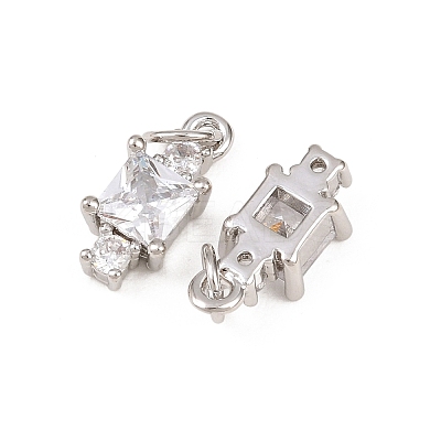 Brass Pave Cubic Zirconia Pendants KK-Z146-02P-01-1