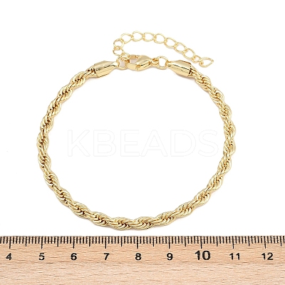 5 Pcs 5 Styles Brass Chain Bracelets Set for Women BJEW-D357-01G-1