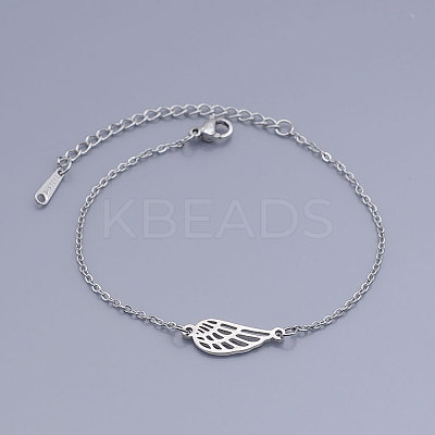 Tarnish Resistant 201 Stainless Steel Link Bracelets BJEW-T011-JN496-1-1