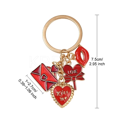 Valentine's Day Alloy Enamel Keychain KEYC-YW00185-01-1