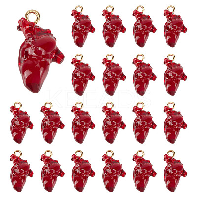 22Pcs Transparent Resin Pendants RESI-ME0001-14-1