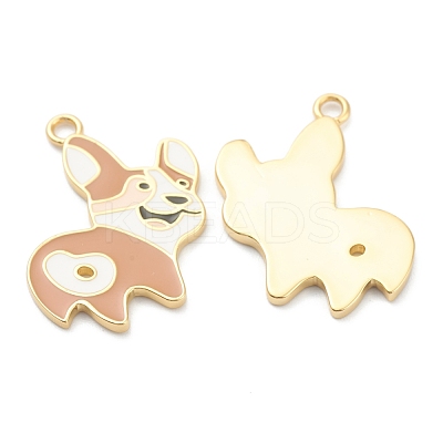 Brass Enamel Pendants KK-J278-41G-1