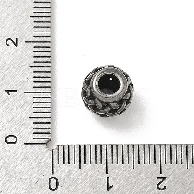 304 Stainless Steel European Beads STAS-H238-09D-AS-1