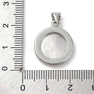 Natural White Shell Carved Cameo Lady Pendants KK-D537-01P-03-1