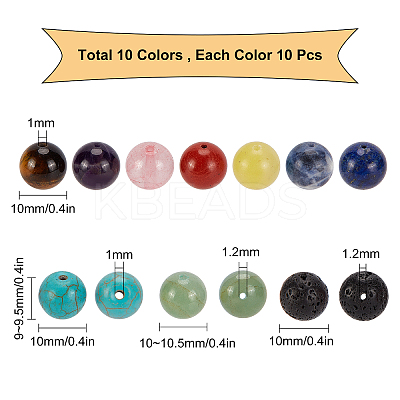 DIY Chakra Themed Stretch Bracelets Making Kits DIY-SC0012-74-1