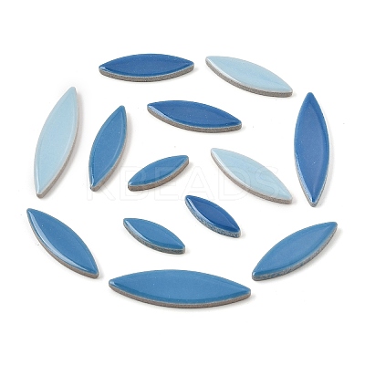 Flat Elongated Leaf Porcelain Mosaic Tiles PR-CBA4734-02C-1