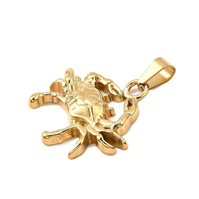 Crab 304 Stainless Steel Pendants STAS-M121-07G-1