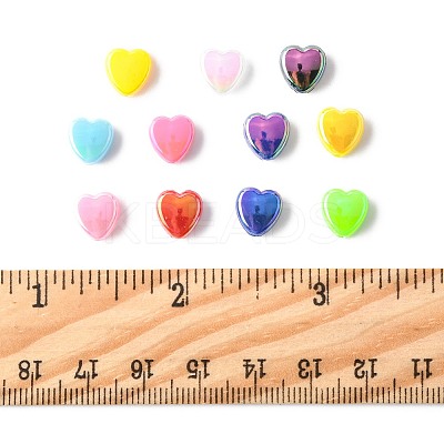 200Pcs 2 Colors ABS Plastic Beads KY-FS0001-42D-1