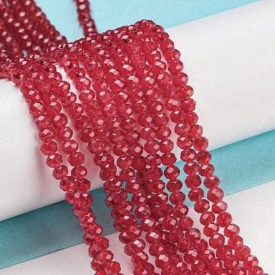 Baking Paint Transparent Glass Beads Strands DGLA-A034-J2mm-B01-1
