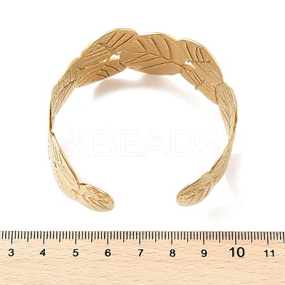304 Stainless Steel Cuff Bangles for Women BJEW-B120-02G-01-1