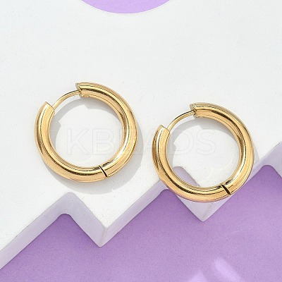 Ion Plating(IP) 304 Stainless Steel Huggie Hoop Earrings EJEW-F111-20mm-G-1