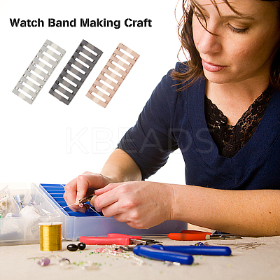 9Pcs 3 Colors Alloy Watch Band Adapter Connectors FIND-DC0004-29-1