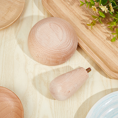 Mushroon Wood Ceramic Bowl Molds WOOD-WH0030-96A-1