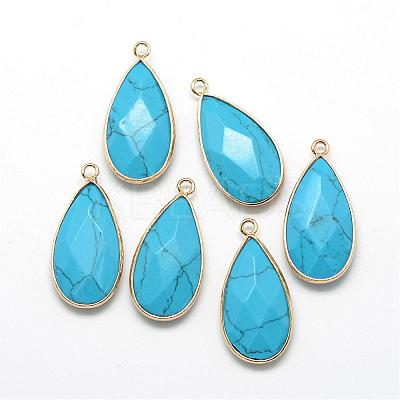 Synthetic Turquoise Pendants G-S221-11G-1
