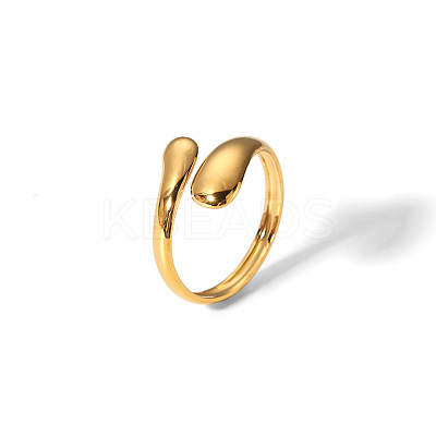 Simple and Elegant 304 Stainless Steel Snake Cuff Rings IR8532-1