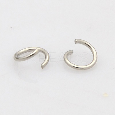 Tarnish Resistant 304 Stainless Steel Open Jump Rings STAS-N015-03-4x0.7mm-1