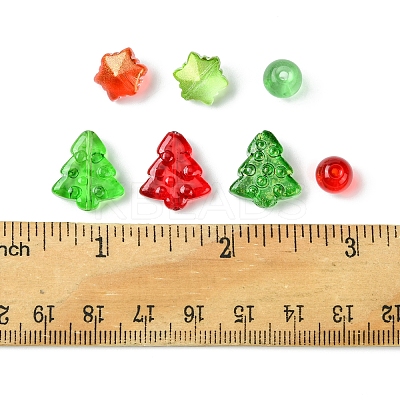 80Pcs 7 Styles Transparent Glass Beads Strands EGLA-FS0001-45-1