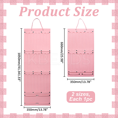 2Pcs 2 Styles Felt Large Capacity Hair Clips Storage Hangers AJEW-ME0003-34A-1