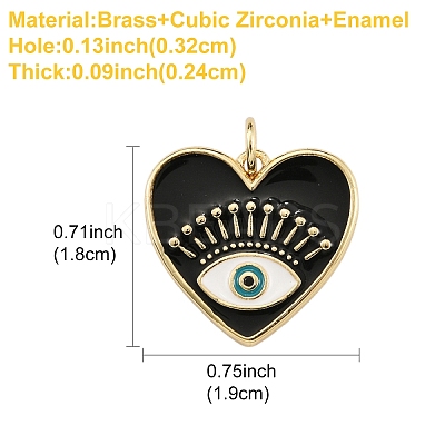 Brass Micro Pave Cubic Zirconia Pendants ZIRC-YW0001-16-1