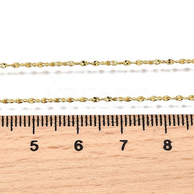 1.5MM Brass Oval Link Chain Necklaces NJEW-M108-17G-1