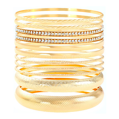 11Pcs Alloy Bangle Set for Women WG160B4-13-1