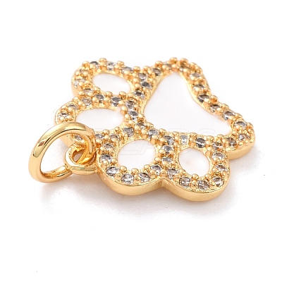 Real 18K Gold Plated Brass Micro Pave Cubic Zirconia Charms ZIRC-L100-085G-09-1