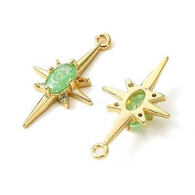 Brass Micro Pave Cubic Zirconia Pendants KK-M277-08G-05-1