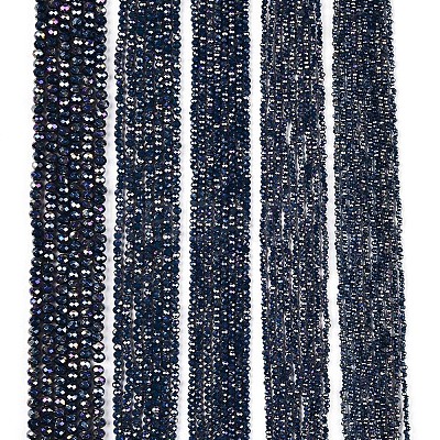 Electroplate Glass Beads Strands EGLA-A04-P6mm-B16-1