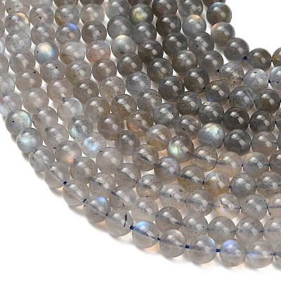 Natural Labradorite Beads Strands G-G448-7.5mm-04-1