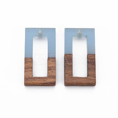 Resin & Walnut Wood Pendants RESI-S358-10E-1