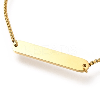 304 Stainless Steel Box Chain Slider Bracelets BJEW-M233-03G-1