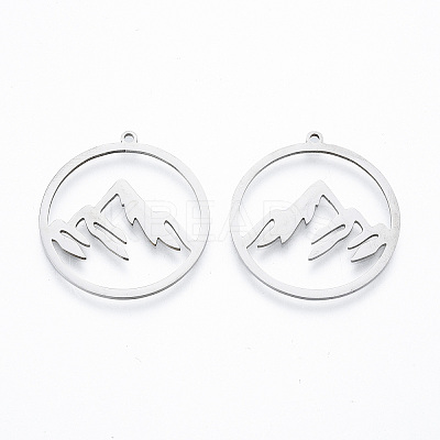 Non-Tarnish 304 Stainless Steel Pendants A-STAS-N090-LA911-1-1