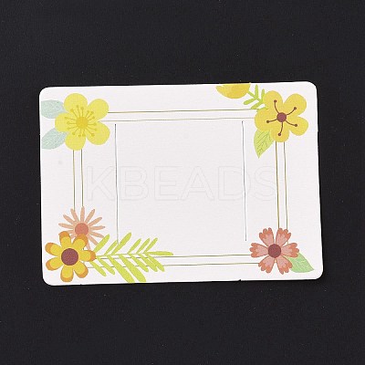 Rectangle Paper Hair Clip Display Cards DIY-B061-02F-1