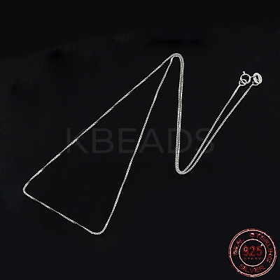 Anti-Tarnish Rhodium Plated 925 Sterling Silver Necklaces STER-M034-38A-1