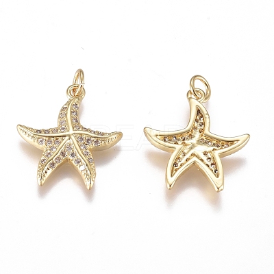 Brass Micro Pave Cubic Zirconia Pendants ZIRC-G168-13G-1