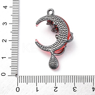 Gothic Alloy Resin Pendants PALLOY-V002-04B-01-1