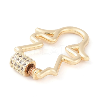 Rack Plating Brass Micro Pave Cubic Zirconia keychain Clasps KK-K374-03C-G-1