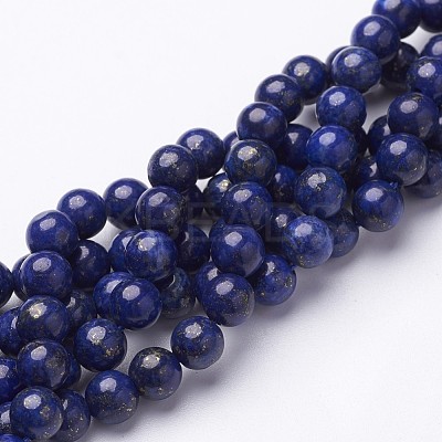 16 inch Grade A Round Dyed Natural Lapis Lazuli Beads Strand G-GSR4mmC123-1