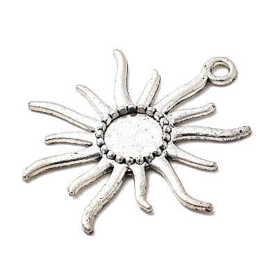 Tibetan Style Alloy Sun Pendant Cabochon Settings LS-X-TIBEP-Q043-079-RS-1
