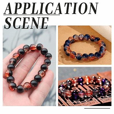 4Strands Crackle Glass Beads Strands CCG-PA0001-01A-1